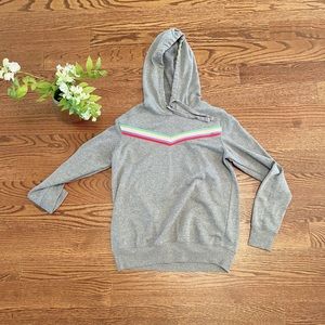 Grey Sweatshirt with a Streak of Rainbow